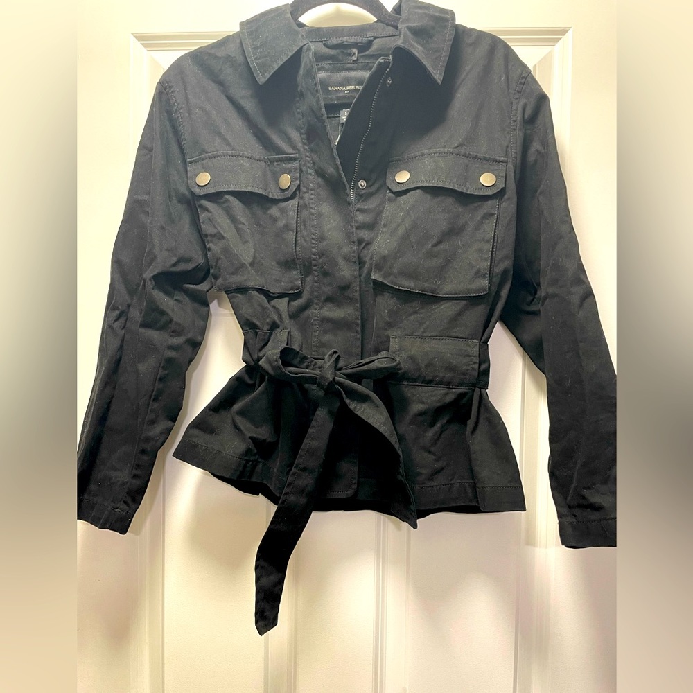 Banana Republic cinch waist cotton coat